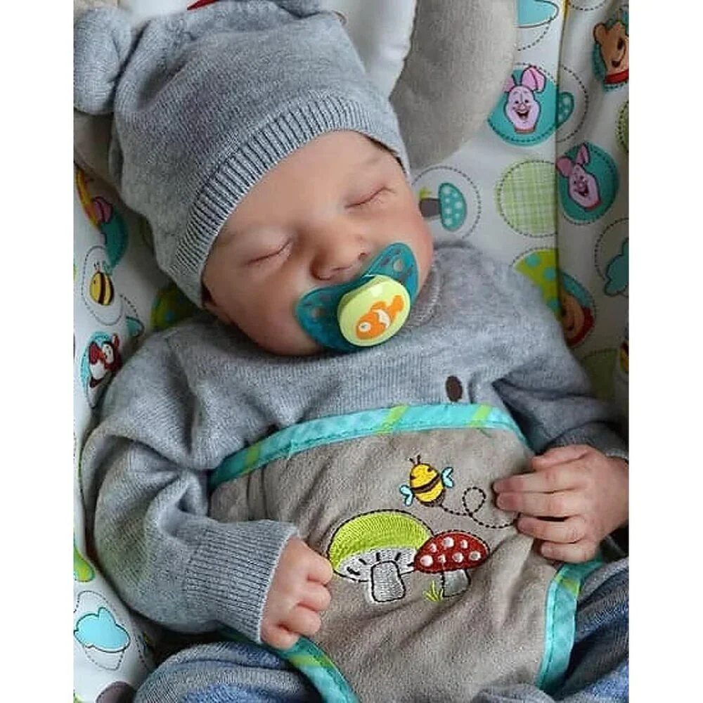 🆕17Inch Full Cloth Body With Vinyl Limbs Cute Baby Doll Boy with Accessories